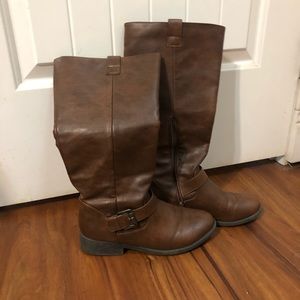 Charlotte Russe Brown Riding Boot